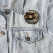 Vintage-Leser-Bookworm-Buttons Button (Beispiel)