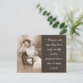 Vintage Leserfotografie Postkarte (Stehend Vorderseite)