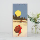 Vintage Lesezeichen der Weihnachtszeit (Stehend Vorderseite)