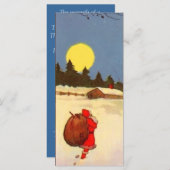 Vintage Lesezeichen der Weihnachtszeit (Vorne/Hinten)