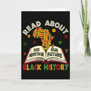 Vintage-Lesung über schwarze Geschichte Kente afri Karte