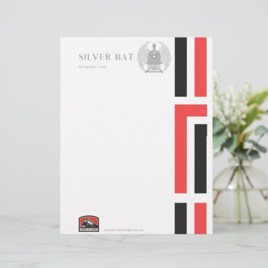 Vintage letterhead, train stationary briefbogen (Stehend Vorderseite)