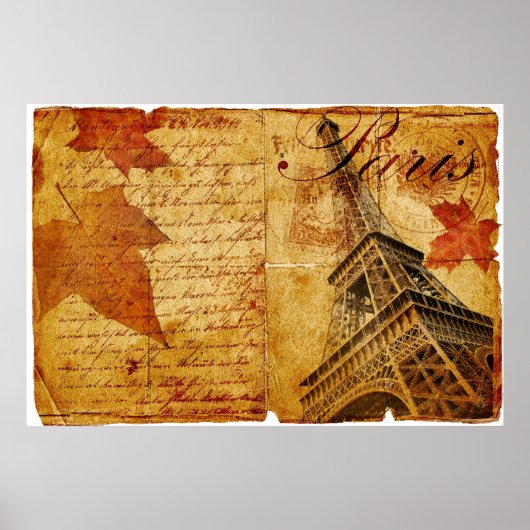 Vintage lettering of Paris Poster (Vorne)