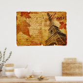 Vintage lettering of Paris Poster (Küche)