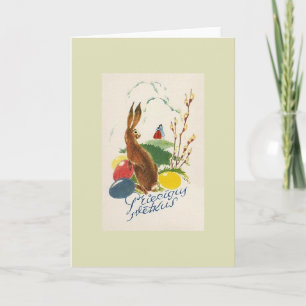 Vintage Lettische Priecīgus Svētkus Osterkarte Feiertagskarte