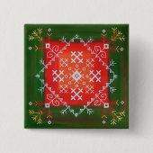 Vintage lettische Volkskunst mit Symbolen für Ölma Button (Vorderseite)