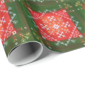 Vintage lettische Volkskunst mit Symbolen für Ölma Geschenkpapier (Rolleneckpunkt)