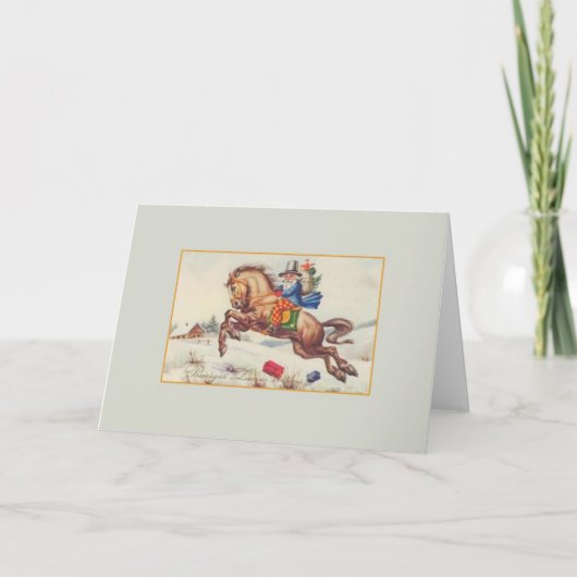 Vintage lettische Weihnachtskarte Feiertagskarte (Vorderseite)