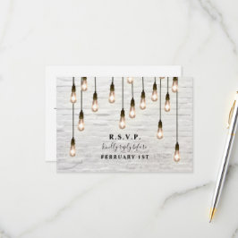 Vintage Leuchten Weißziegeleisen RSVP Karte