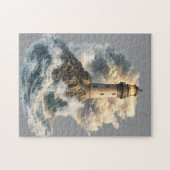 Vintage Leuchtturm am Meer Puzzle (Horizontal)
