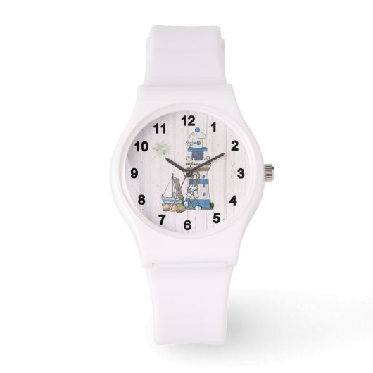 Vintage Leuchtturm Armbanduhr (Vorderseite)