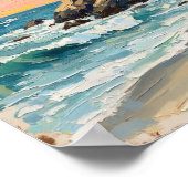 Vintage Leuchtturm Küstenlandschaft Kunst Poster (Ecke)