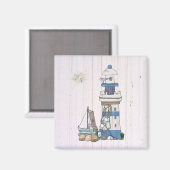 Vintage Leuchtturm Magnet (Vorderseite/Rückseite)