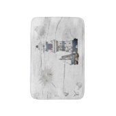 Vintage Leuchtturm mit schiff Badematte (Vorderseite Vertikal)