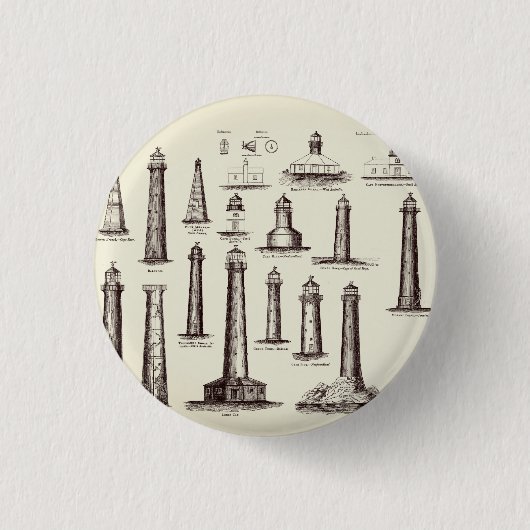 Vintage Leuchtturm Sammlung Button (Vorderseite)