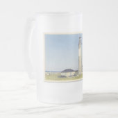 Vintage Leuchtturm-Tasse Mattglas Bierglas (Vorderseite Links)