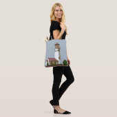 Vintage Leuchtturmillustrierung Tasche (Am Model)