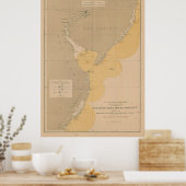 Vintage Leuchtturmkarte NJ, MD und Delaware Poster (Küche)