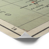 Vintage Leuchtturmkarte von Florida (1898) Poster (Ecke)