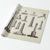 Vintage Leuchtturmsammlung Geschenkpapier (Ungerollt)