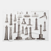 Vintage Leuchtturmsammlung Geschirrtuch (Horizontal)