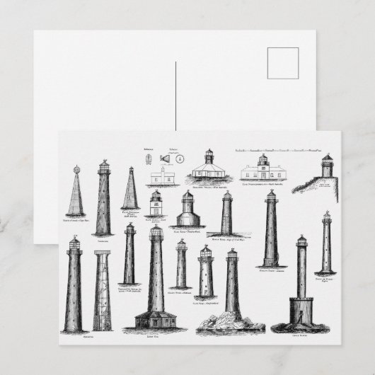 Vintage Leuchtturmsammlung Postkarte (Vorne/Hinten)