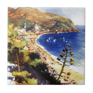 Vintage Levanto Genua Italien Tourismus Fliese