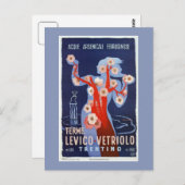 Vintage Levico Terme Trentino Italian travel Postkarte (Vorne/Hinten)