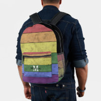 Vintage LGBT-Flagge Stolz gestresste Regenbogenmon
