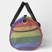 Vintage LGBT-Flagge Stolz gestresste Regenbogenmon Duffle Bag (Rechts)