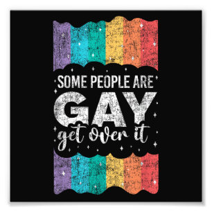 Vintage LGBT Stolz Regenbogen Einige Menschen Sind Fotodruck