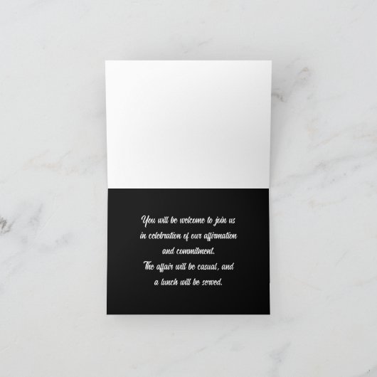 Vintage LGBTQ Hochzeitskarte Karte (Innenseite)