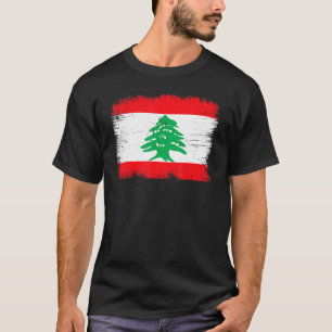 Vintage Libanon-Flagge Libanesischer Unabhängigkei T-Shirt