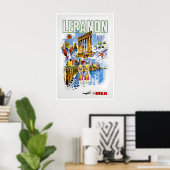 Vintage Libanon Kunst Reiseposter Libanesischer Dr Poster (Heimbüro)