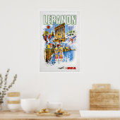 Vintage Libanon Kunst Reiseposter Libanesischer Dr Poster (Küche)