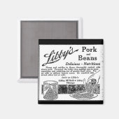 Vintage Libby's Pork & Beans Werbemagnet Magnet (Vorderseite/Rückseite)