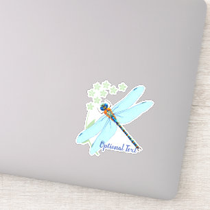 Vintage Libelle auf verblasster Blume Aufkleber