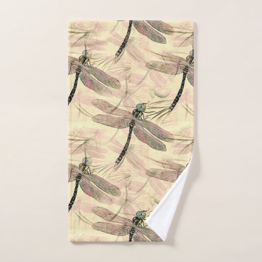Vintage Libelle Badhandtuch Set (Handtuch)
