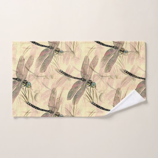 Vintage Libelle Badhandtuch Set (Handtuch)