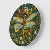 Vintage Libelle Botanik Große Wanduhr (Winkel)