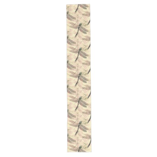 Vintage Libelle Großer Tischläufer (Vorderseite)