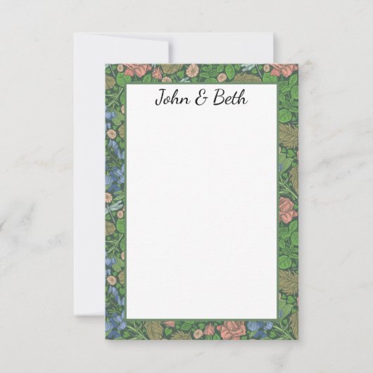 Vintage Libelle im Englischen Garten Dankeskarte (Vorderseite)