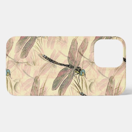 Vintage Libelle iPhone Hülle (Rückseite (Horizontal))