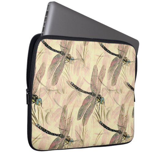 Vintage Libelle Laptopschutzhülle (Vorne Rechts)