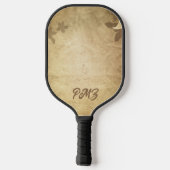 Vintage Libelle mit Individuelle Name/Monogramm Pickleball Schläger (Rückseite)