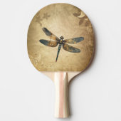 Vintage Libelle mit Individuelle Name/Monogramm Tischtennis Schläger (Vorderseite)