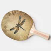 Vintage Libelle mit Individuelle Name/Monogramm Tischtennis Schläger (Seitenansicht)