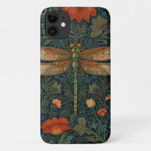 Vintage Libelle orangefarbenes florales Grünzeug B Case-Mate iPhone Hülle