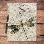 Vintage Libelle Planer<br><div class="desc">Dieses Design verfügt über eine alte Stilzeitschrift mit einer schönen Libelle. Personalisieren Sie es mit Ihrem Nachnamen Initial. Erstellt von der einfachen Farmhouse Press.</div>