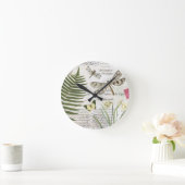 Vintage Libelle Runde Wanduhr (Zuhause)